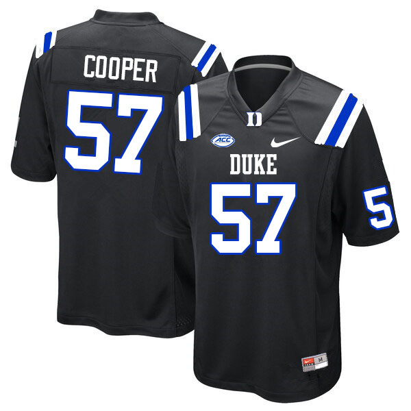 Duke Blue Devils #57 Curtis Cooper College Football Jerseys Sale-Black
